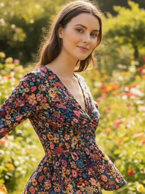 Multi-Color Rosemary Floral Top